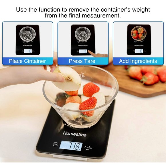 Electronic Food Scale 11lb Digital Kitchen Scale Grams & oz Postal Scale 8x6 - Picture 5 of 7